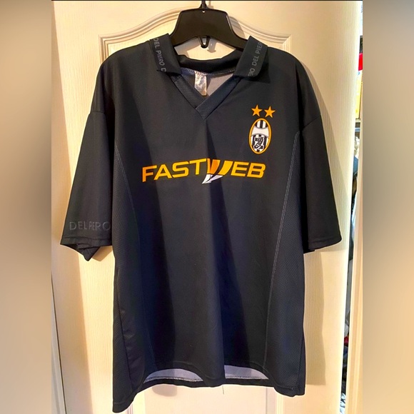 Juventus Del Piero #10 retro Jersey 2001-2002 adult XL black - Picture 1 of 4